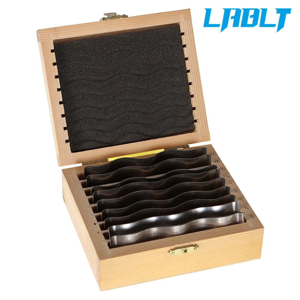 Set of 9 Wavy Steel Parallel Parallels for Precise Machining (Hardened)