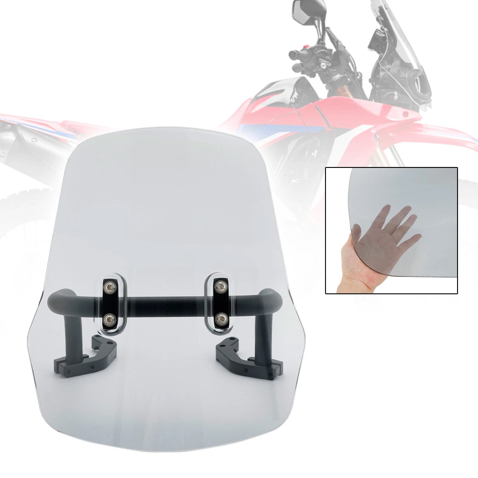 Windshield Windscreen + Bracket for Honda CRF250L/S CRF250M CRF300L (2021–2022)