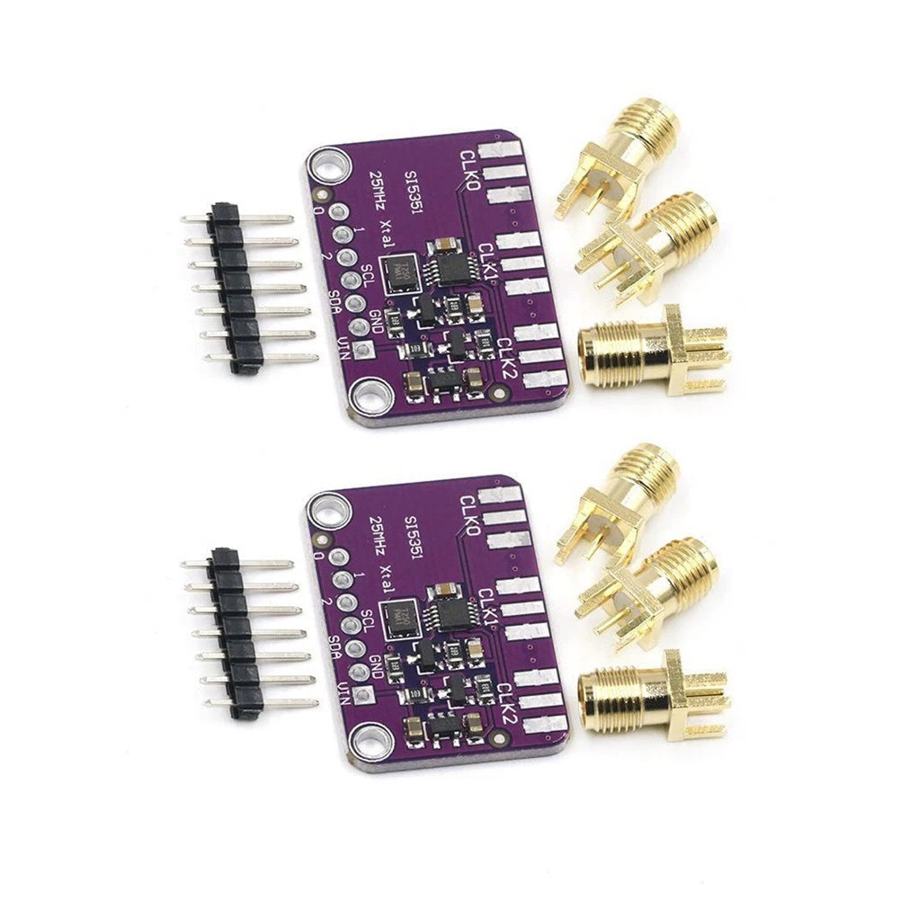 2X SI5351 Signal Source Board for Tunable Frequency Output (8 kHz to 160 MHz)