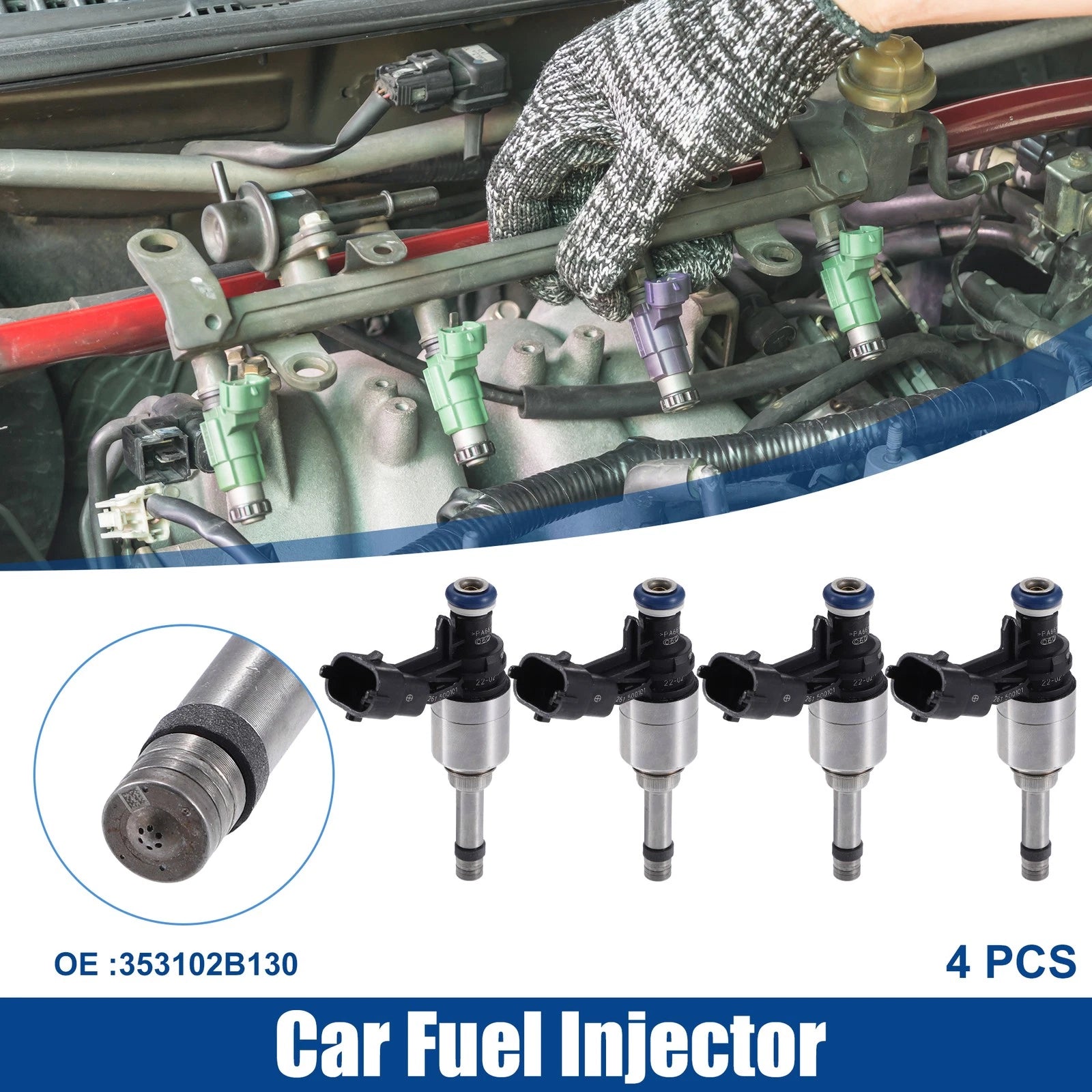 Fuel Injector Nozzle Set for Hyundai Accent 1.6L (2012–2017)
