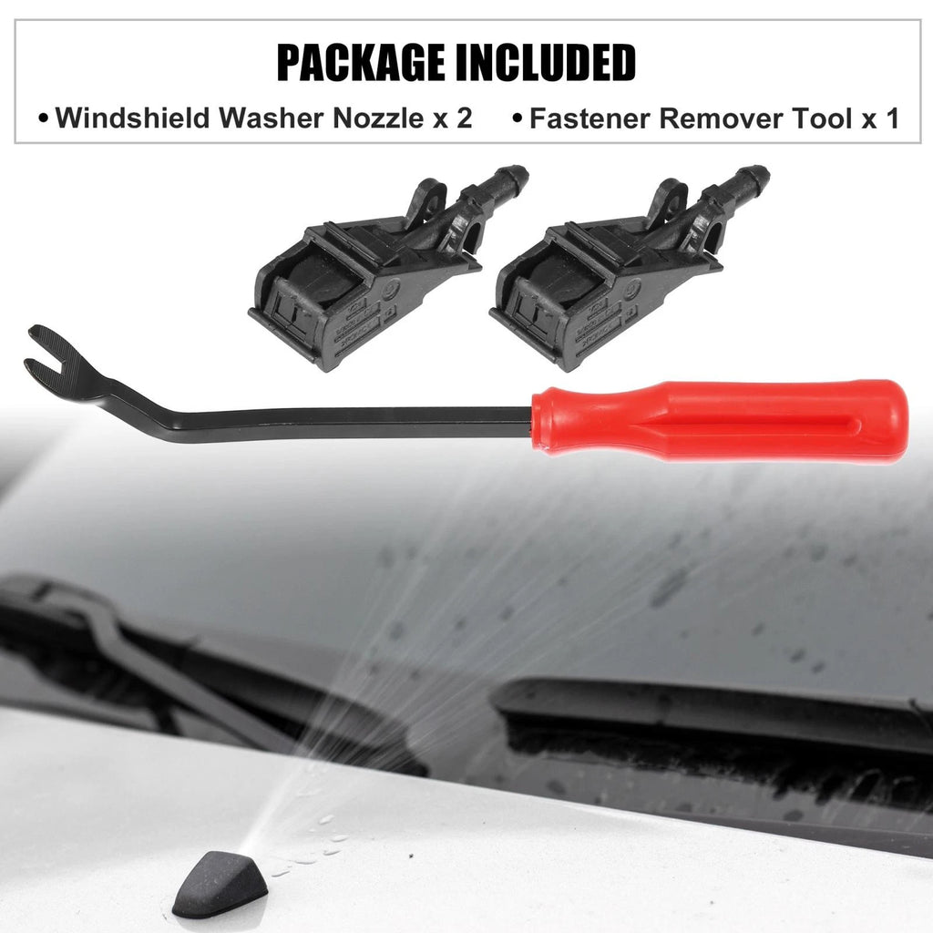 Front Windshield Washer Nozzle Kit (3pcs) for Volkswagen Jetta (1999–2012)