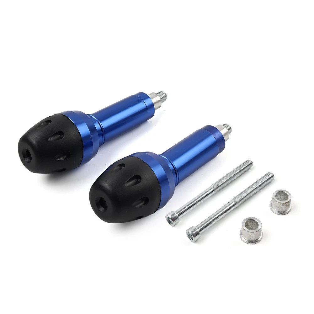 8MM 10MM Universal Motorcycle Exhaust Frame Slider Crash Protector - Blue