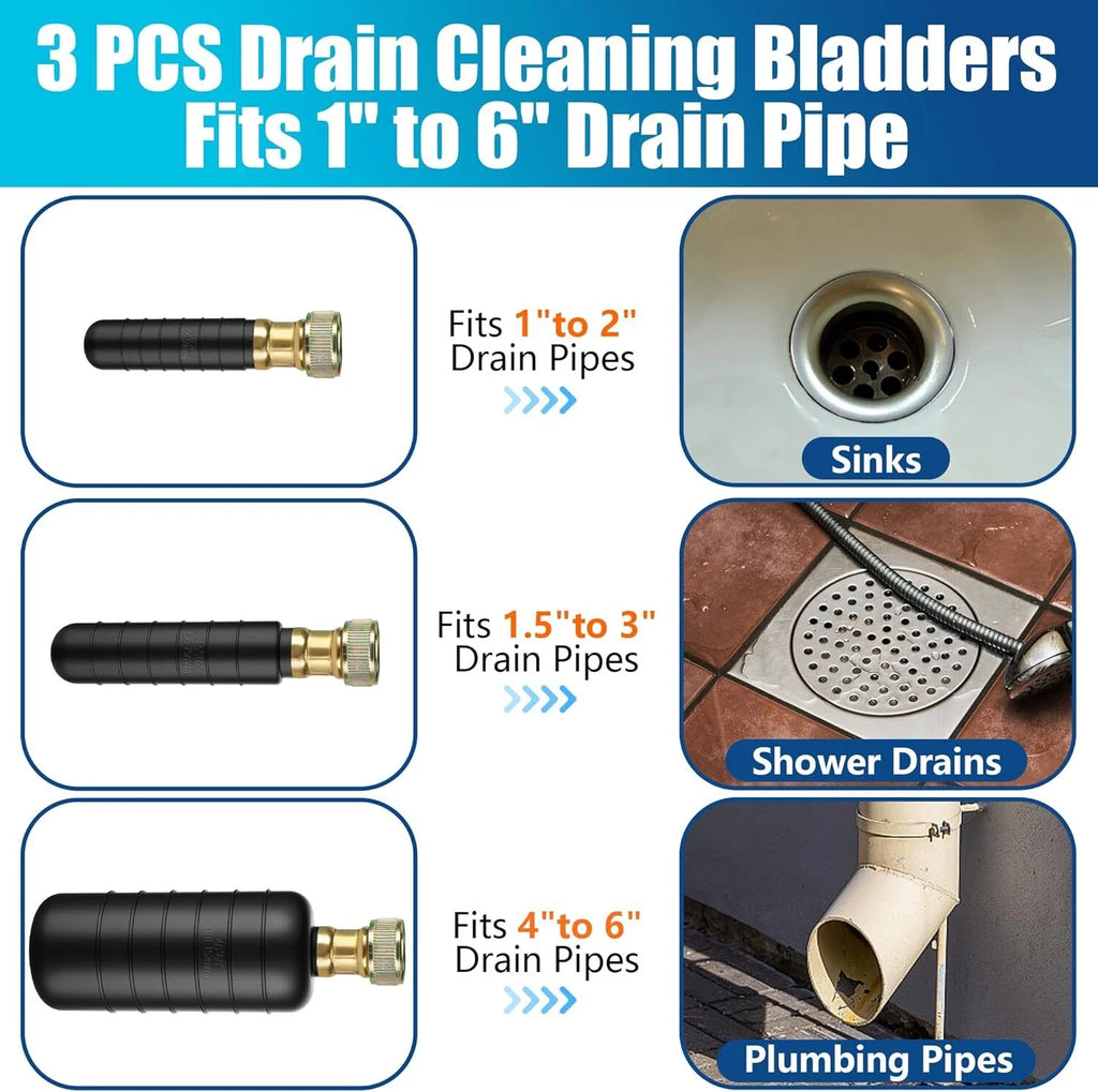 Set of 3 Drain Bladders for