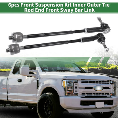 6pcs Front Suspension Kit Tie Rod End Sway Bar Link for Ford Mustang (2011–2014)