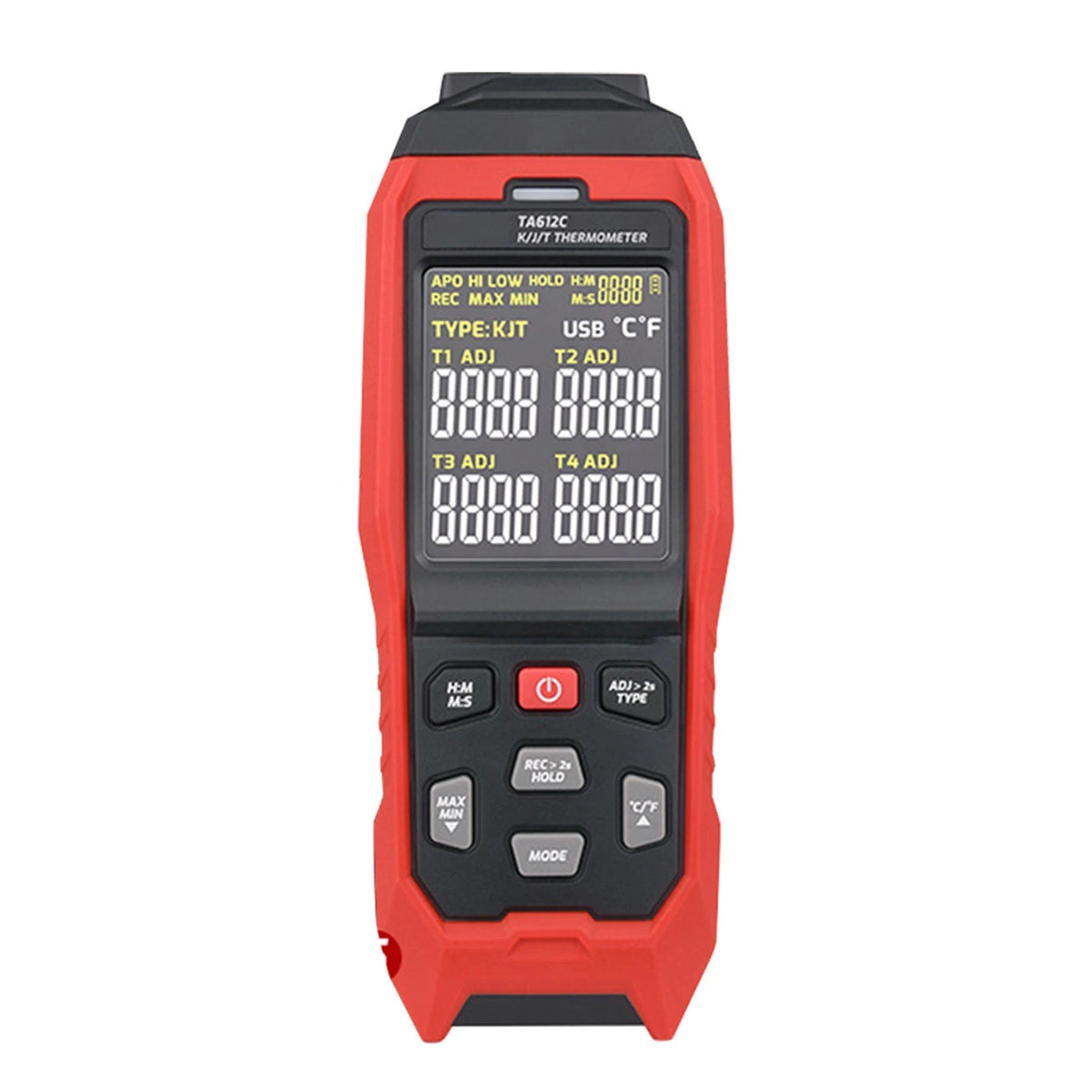 4-Channel Digital Thermometer for Safety (Customizable Alarm Limits)