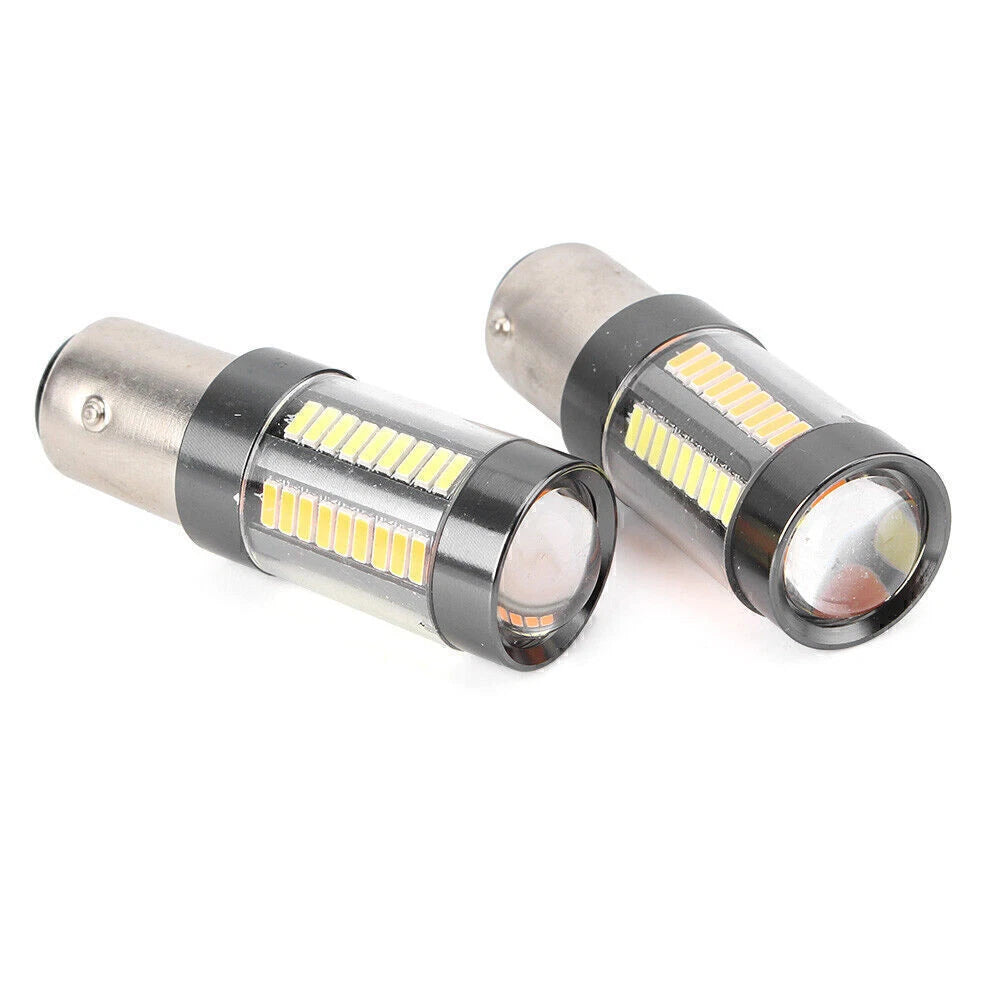 Set of 2 990LM Amber White Switchback 1157 BAY15D Turn Signal Bulbs