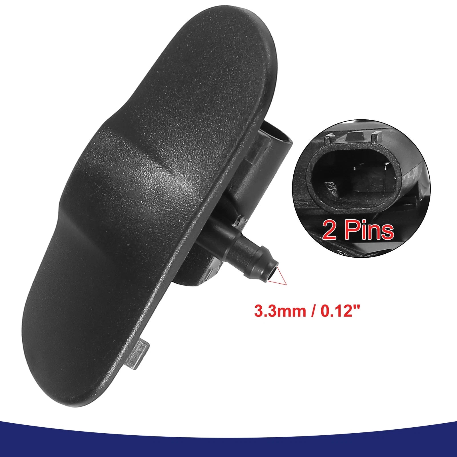 Windshield Washer Nozzles Spray Jet Universal for 2010–2018 Vehicles (2 Pack)