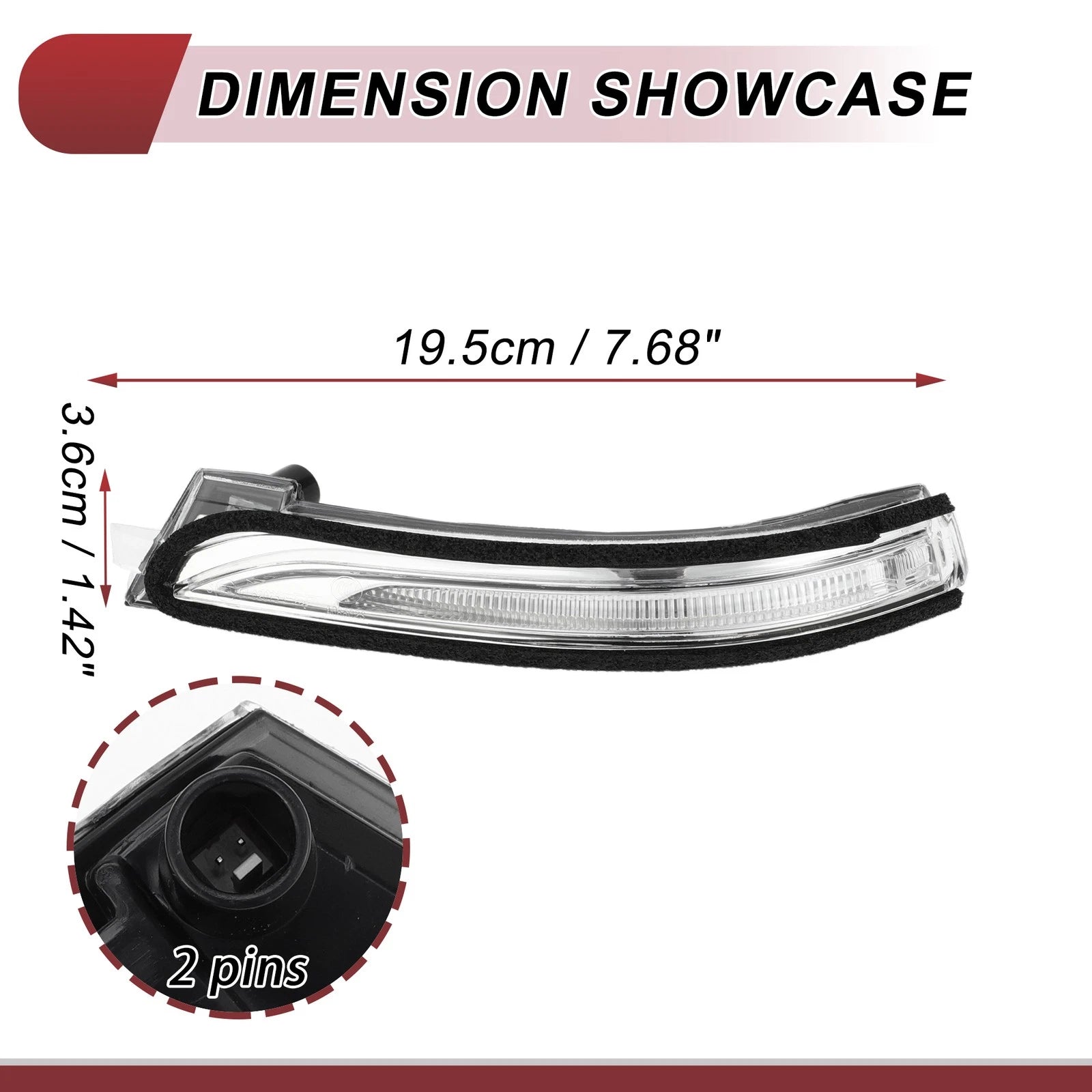 Mirror Turn Signal Light Left Replacement for Hyundai Elantra (2017–2020)