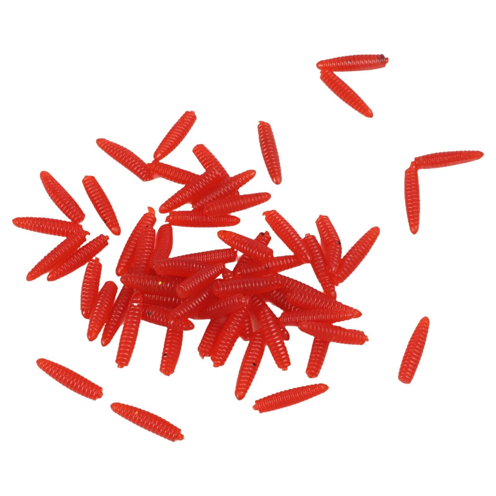 60pcs Rubber Worm Bait Fishing Lures for Effective Catch