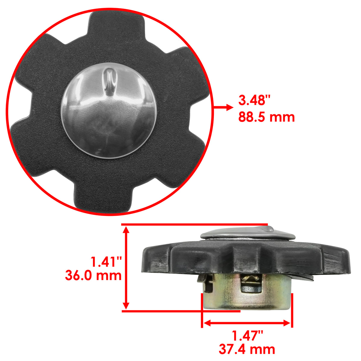 Locking Fuel Cap Replacement for John Deere Ford and Massey Ferguson (2000–2010)