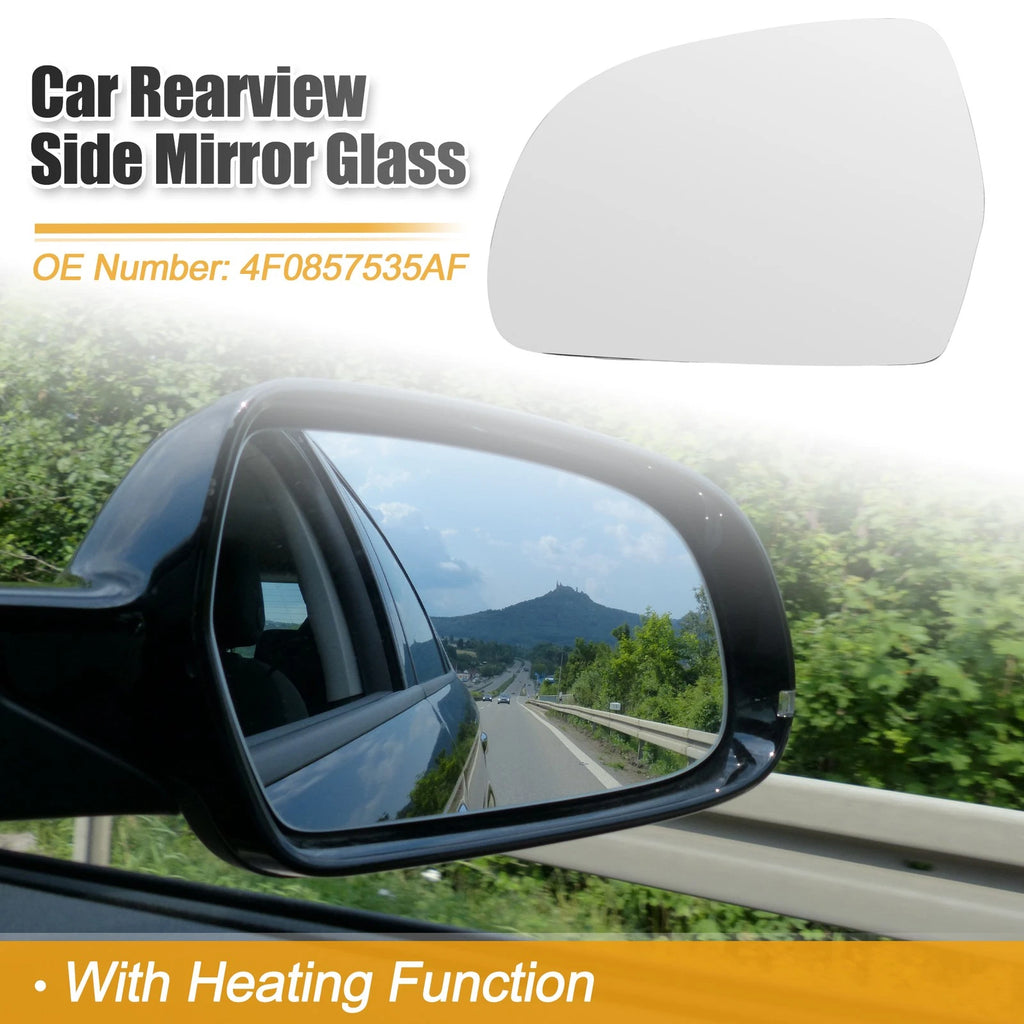 Left Side Heated Rearview Mirror Glass Replacement for Audi A3 (2008–2010)