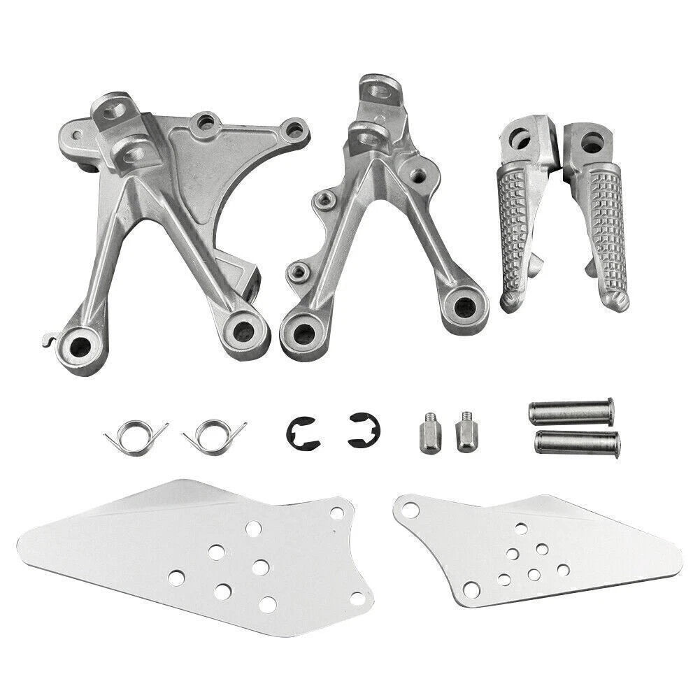 Pair Front Footpeg Brackets for Kawasaki Ninja ZX6R (2005–2008)