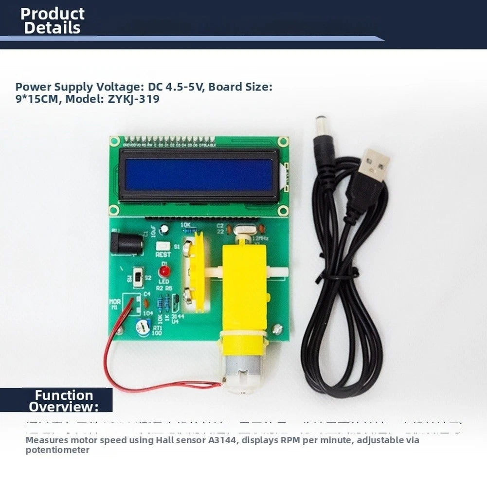 Hall Sensor Board for Motor Speed Meter (Testing Setup)