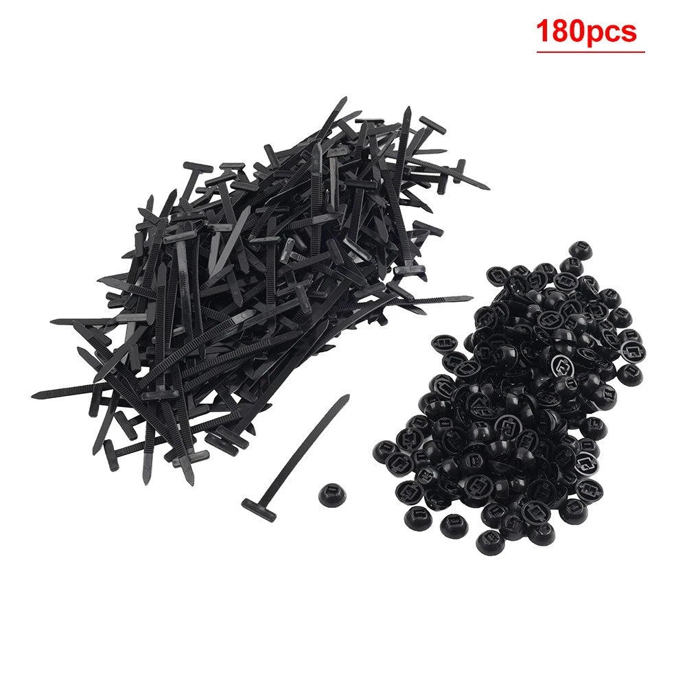 180 Pcs Zip Tie Cable Buckle Self-Locking Fastener for Universal Use