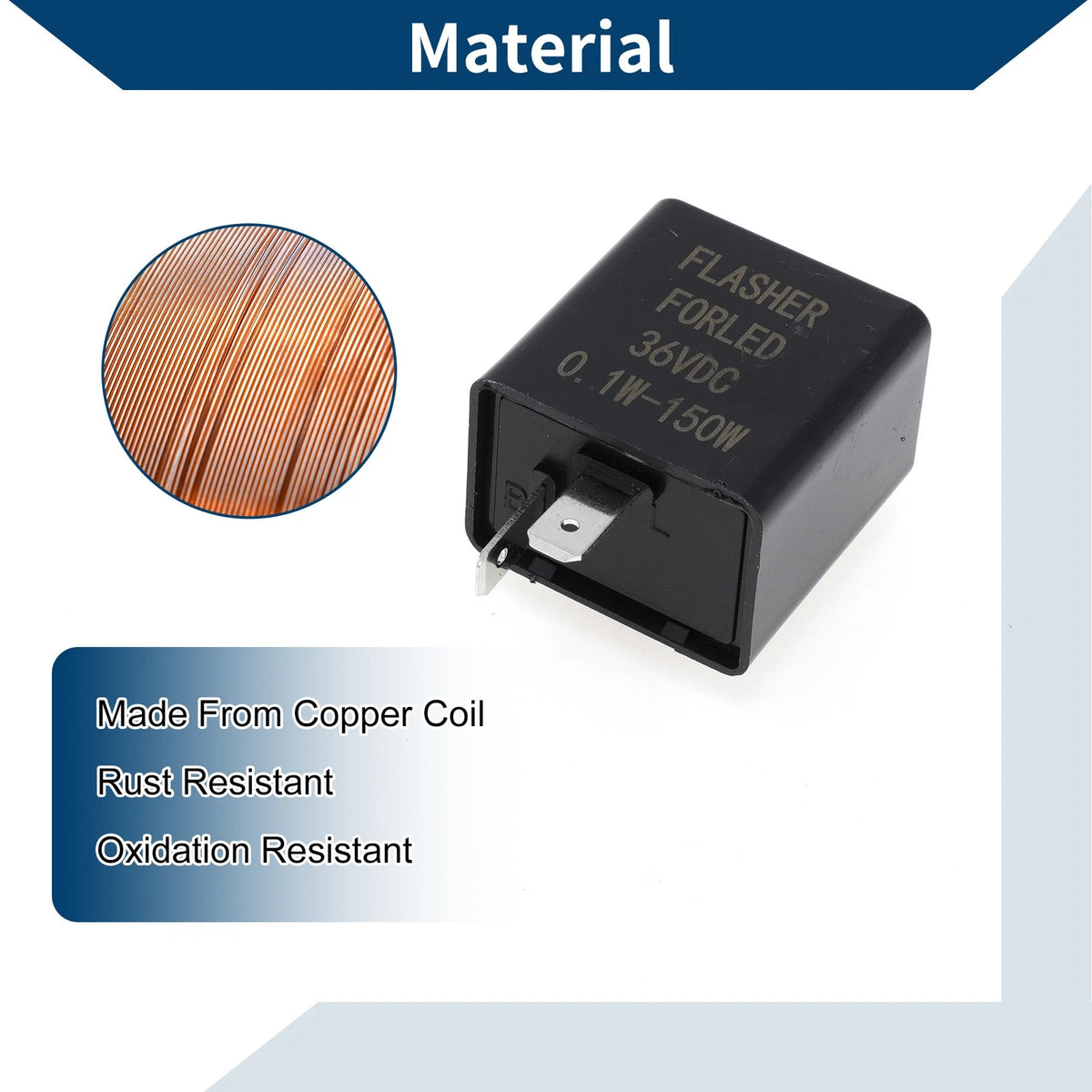 1 Pc Auto Relay 2 Pins 36V 10A for Universal Applications (Waterproof)