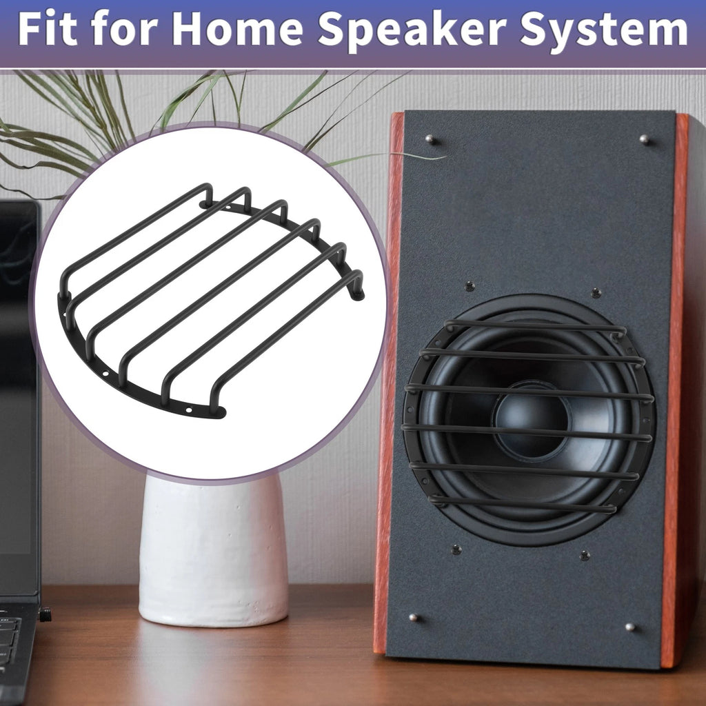 8" Speaker Grill Covers for Universal Fit (1pc) - Black