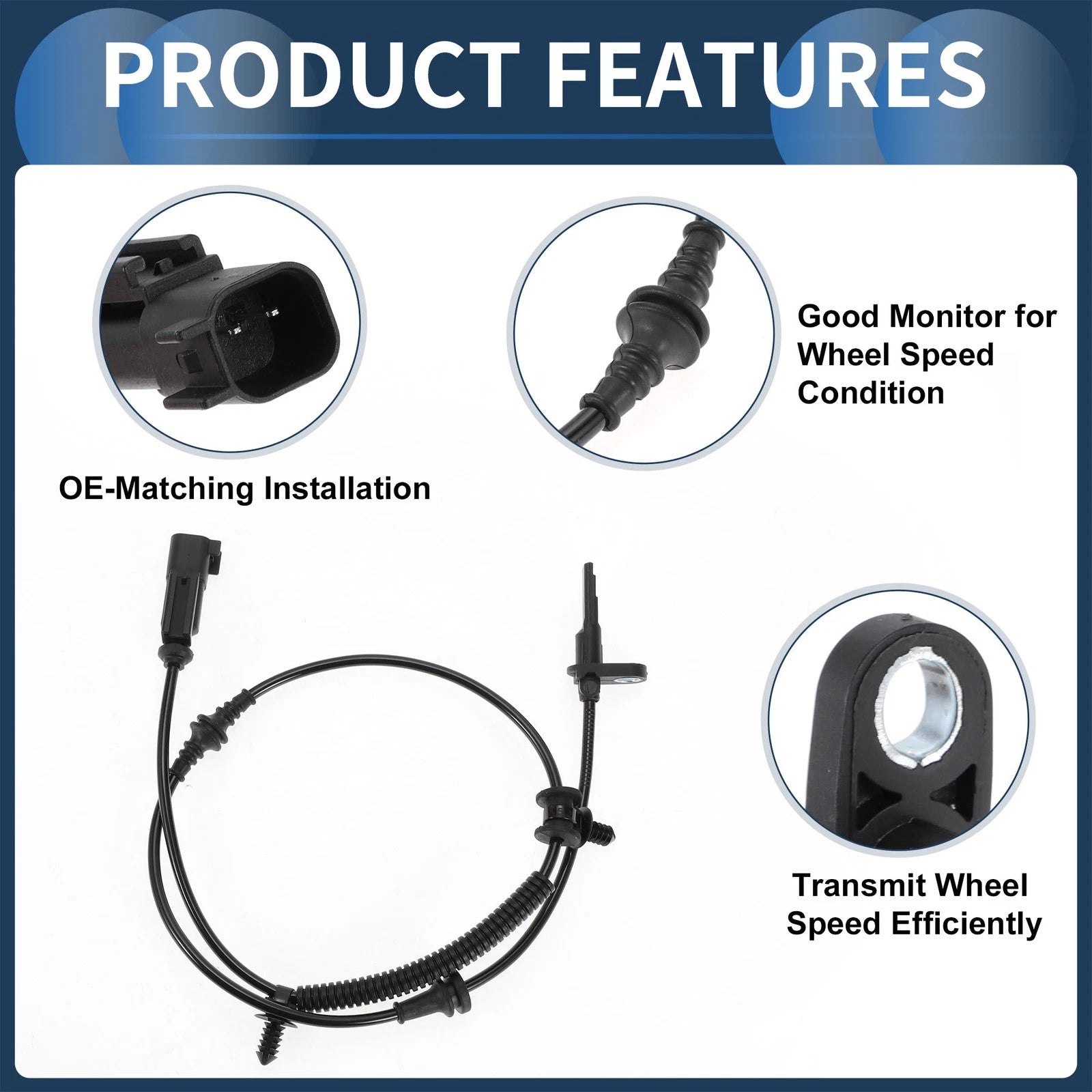 ABS Wheel Speed Sensor No.AE932C190BE for Ford Flex (2010–2019) Rear