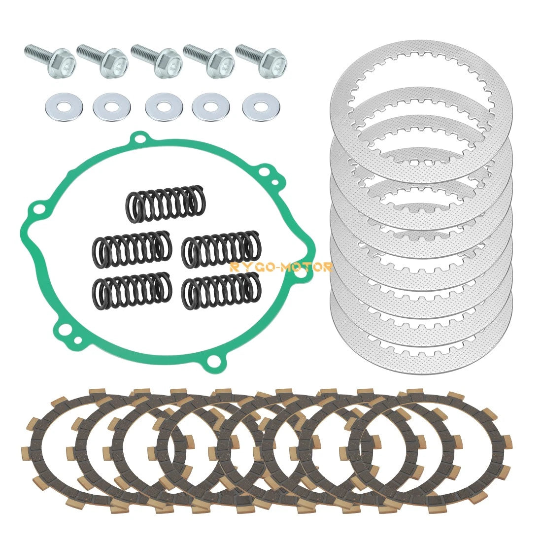 Clutch Friction Plate Kit with Heavy Duty Springs & Gasket for Yamaha YZ125 (1994–2004)