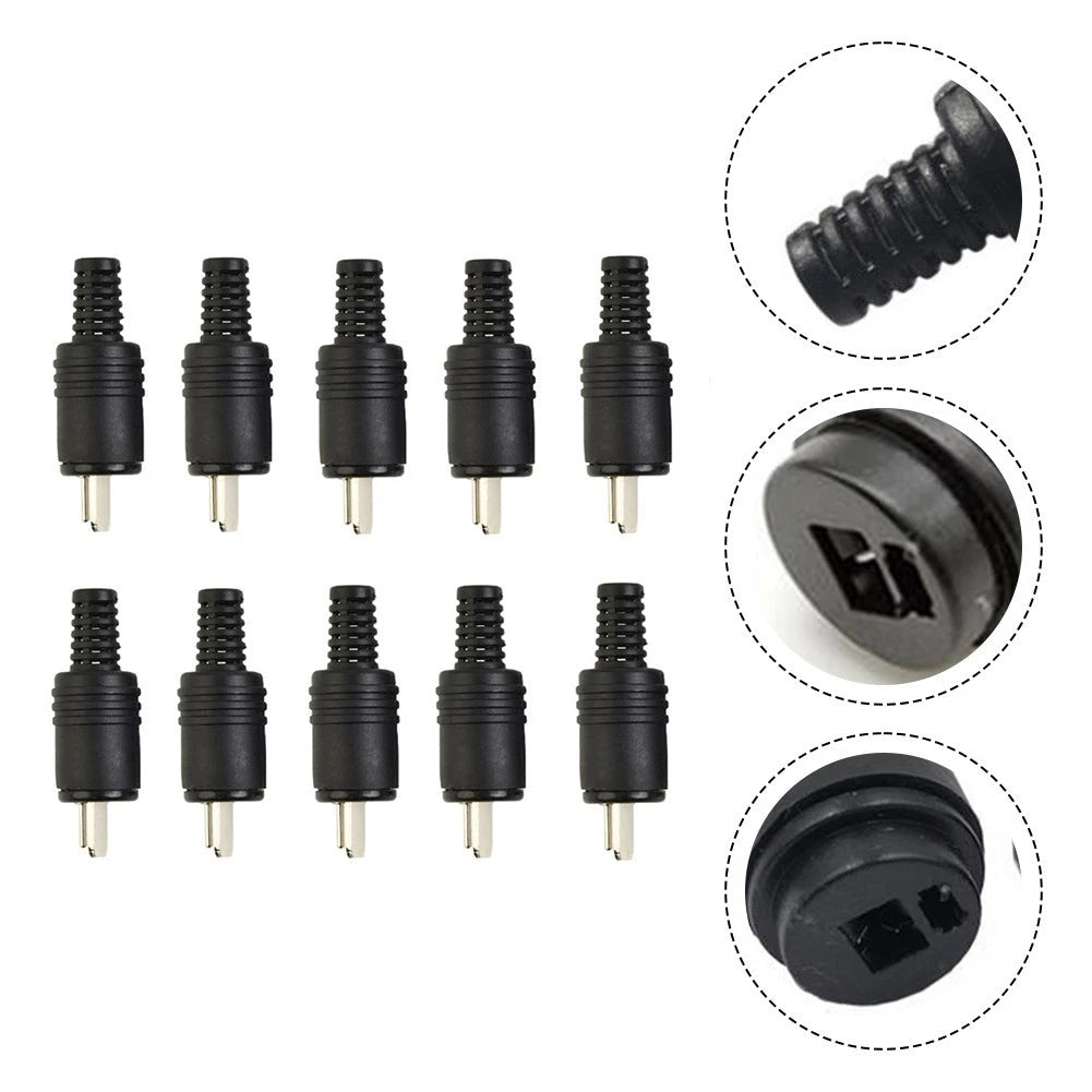 10PCS Black 2 Pin Speaker Connectors with Screw Terminals for Hassle Setup