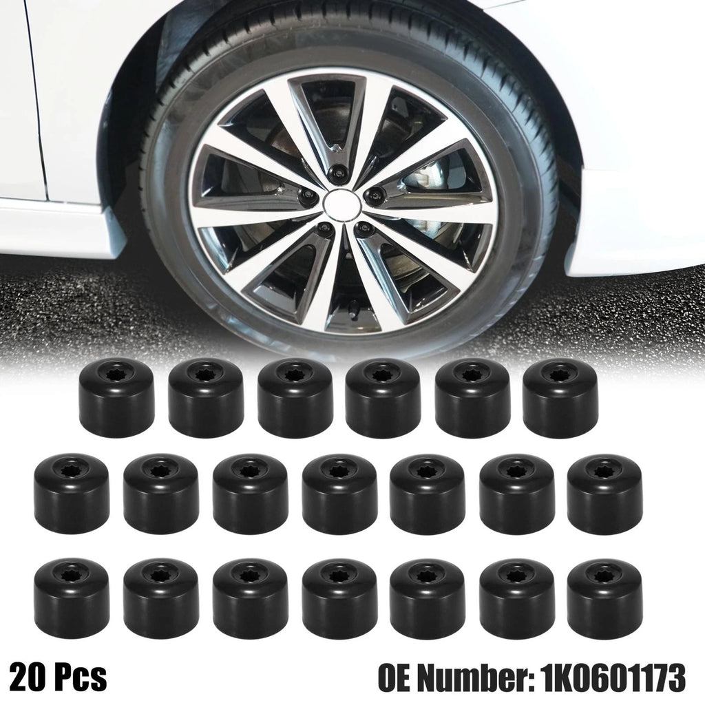 20pcs Wheel Lock Lug Nut Cap Set with Tool for VW Golf Passat Jetta (2005–2019)