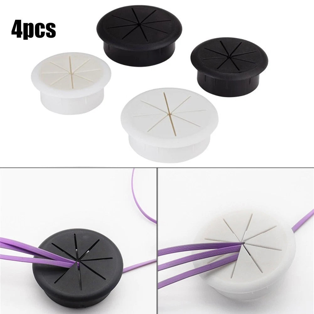 Flexible Rubber Cable Hole Cover for Desk Cord Organizer