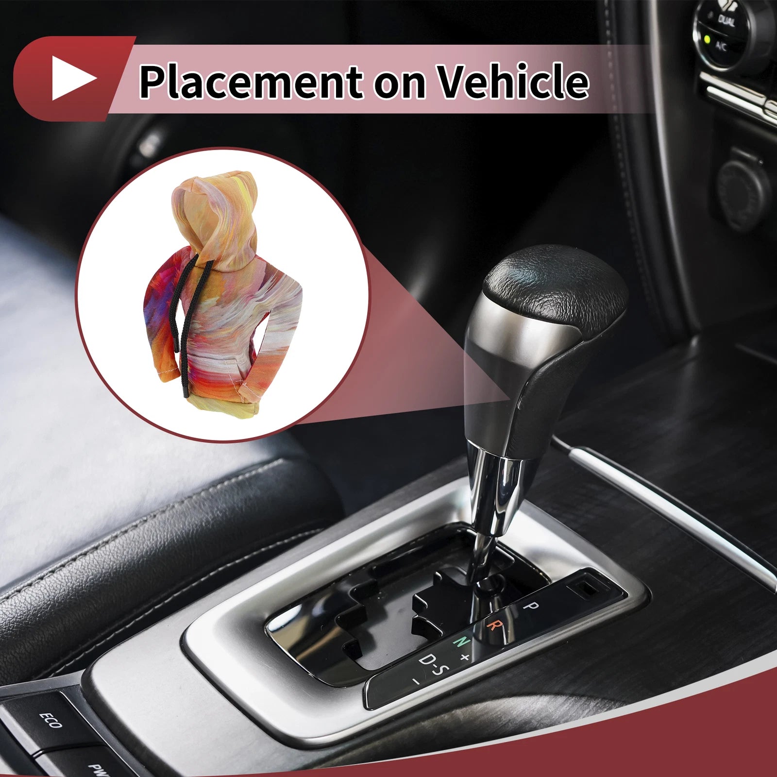 Gear Shift Knob Cover for Universal Fit (3D Printed, Orange Polyester)