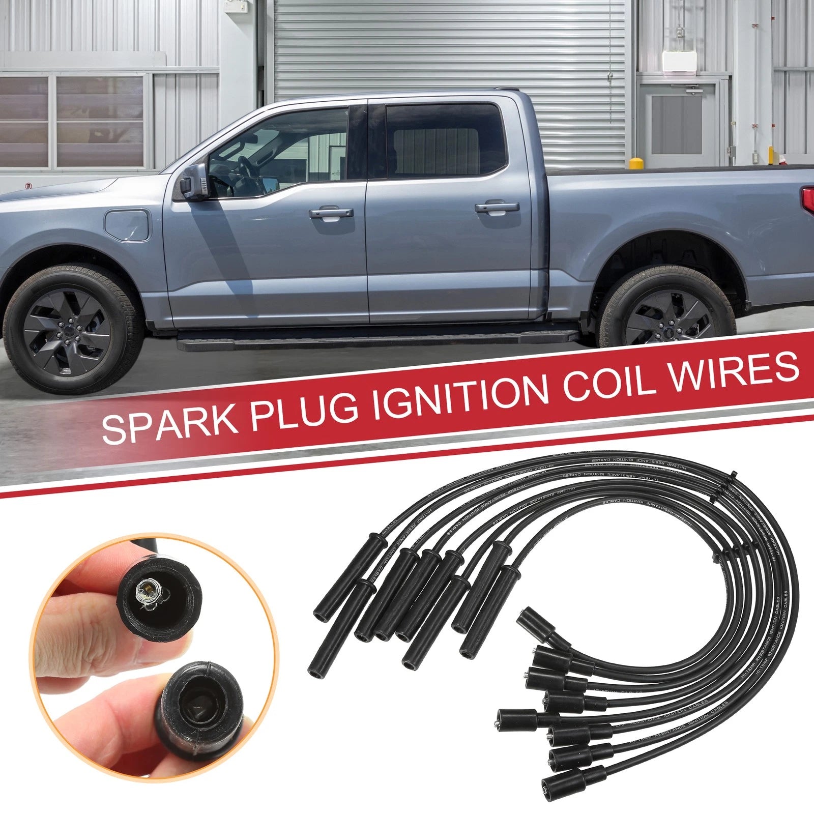 Spark Plug Wire Ignition Coil Cable Set 8 Pieces for Ford F-150 (1997–2023)