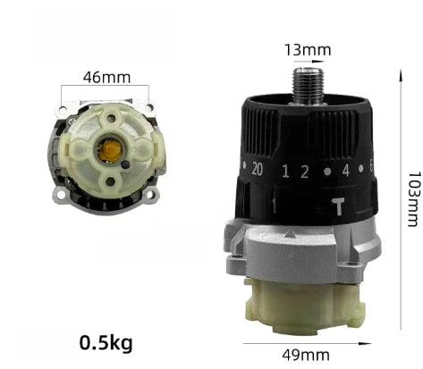 13mm Drill Transmission for Winter Ice Fishing (Lightweight Plastic Build)