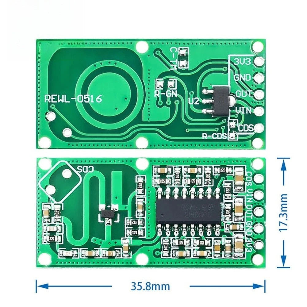 Microwave Motion Detection Switch RCWL-0516 for Smart Home Automation