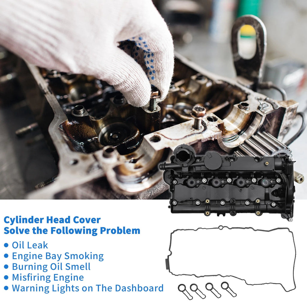 Front Engine Valve Cover Replacement with Gasket for BMW X3 2008–2010