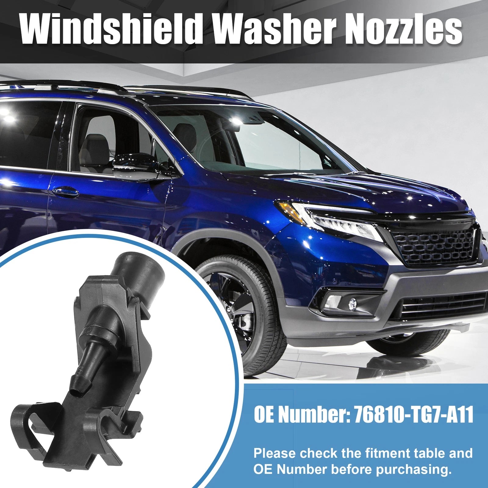 Windshield Washer Nozzle 76810-TG7-A11 for Honda Pilot (2016–2021)