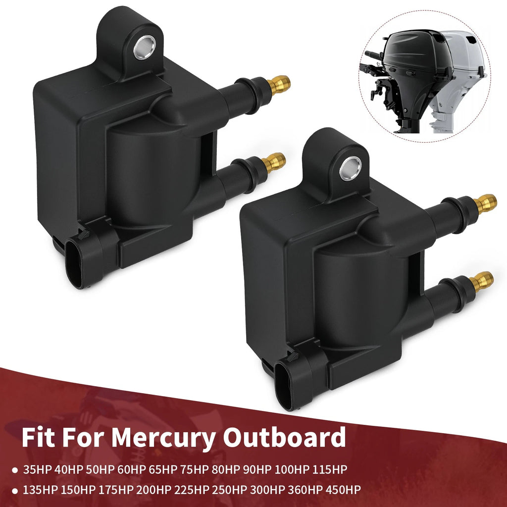 2 Ignition Coils for Mercury Outboard 225HP 250HP 300HP 360HP (N/A) 8M0029482 8M0044991