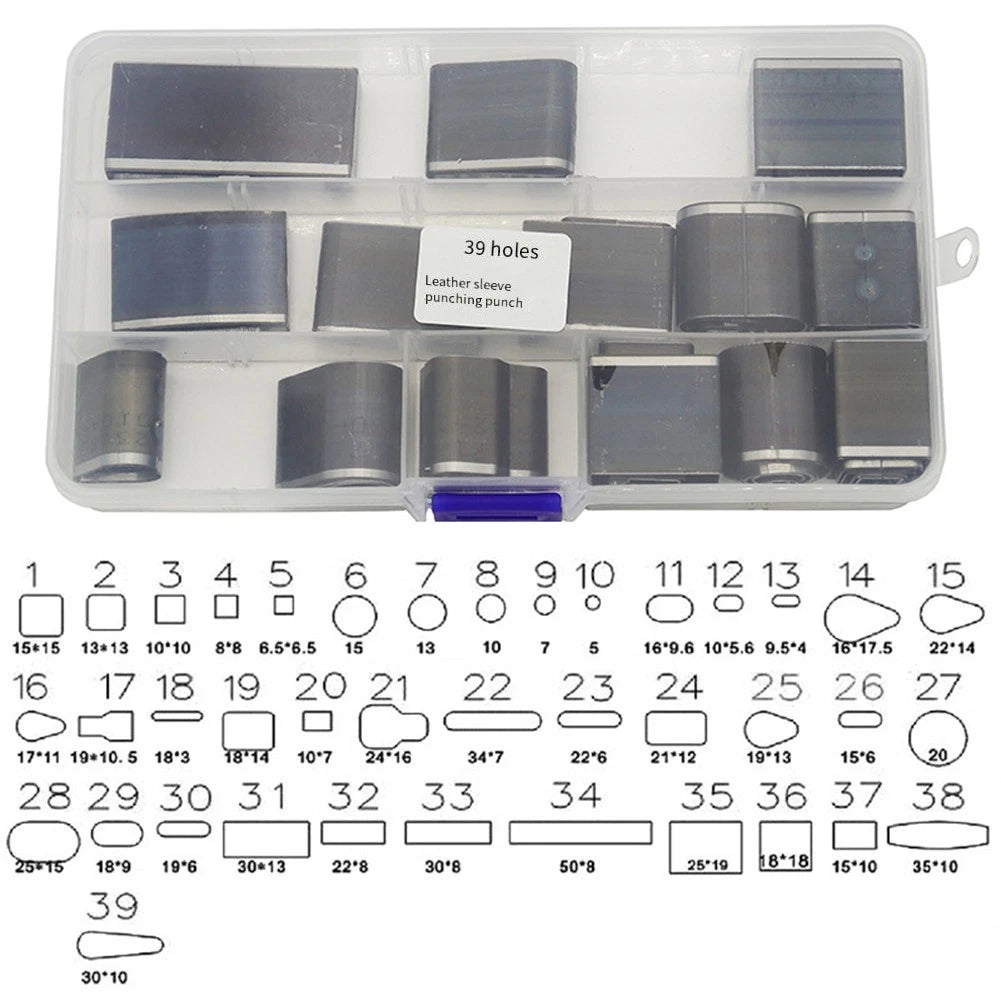 Leather Punch Tool Kit for Crafts (55 Pcs)