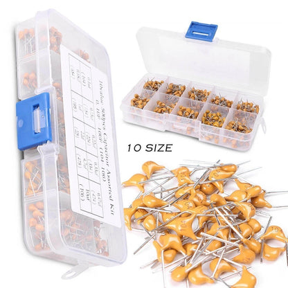 Assorted Electronic Ceramic Capacitor Kit 50V 0.1uF-10uF (500PCS)