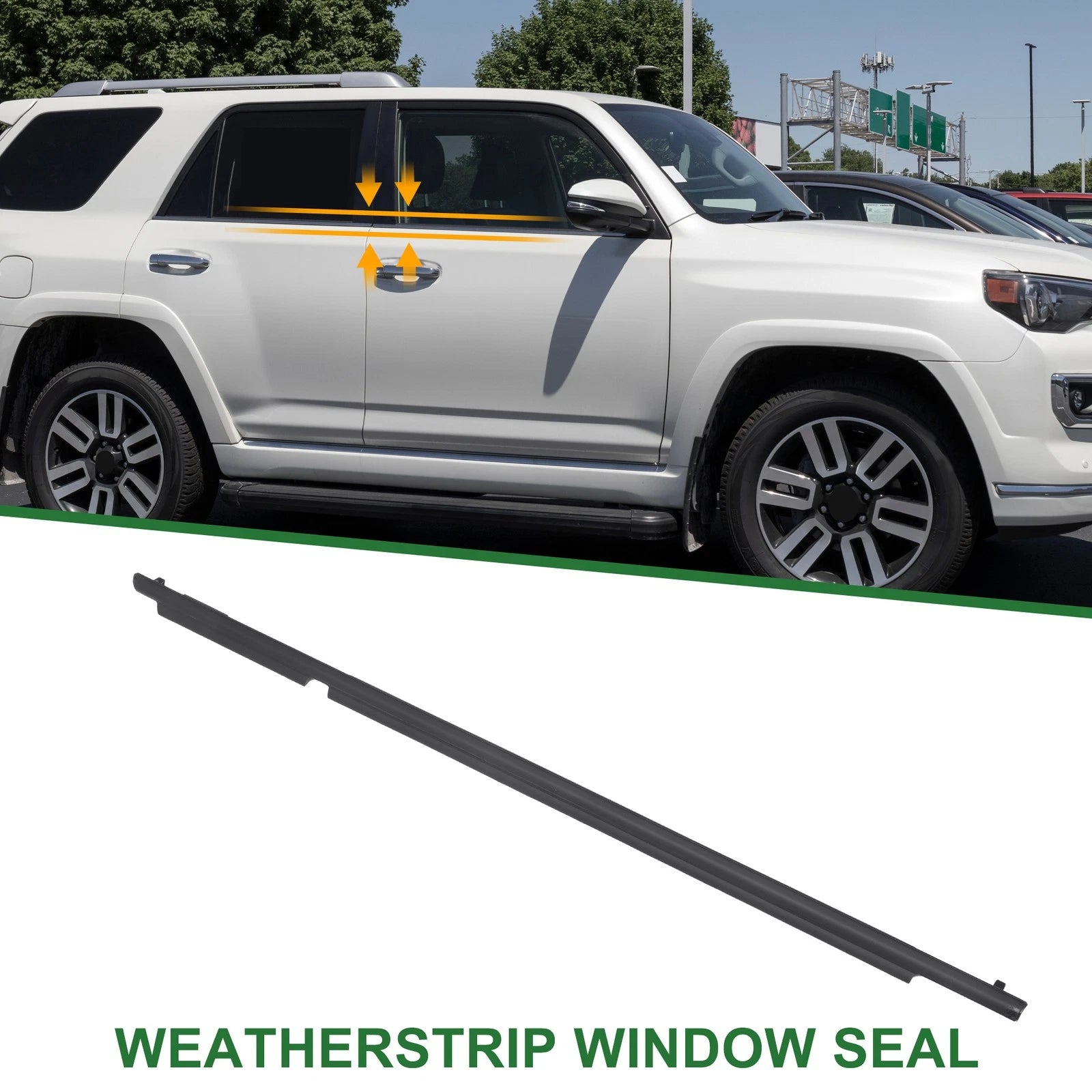1pc Rear Left Window Weatherstrip Seal Replacement for Toyota 4Runner (2010–2022)