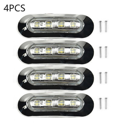Pack of 4 LED Courtesy Lights for Marine Boat (12V 24V)