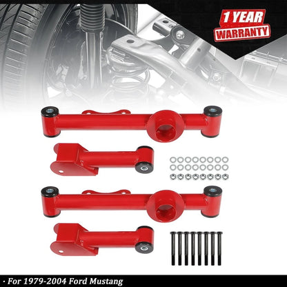 Set of 4 Rear Upper & Lower Tubular Control Arms for Mustang (1979–2004)