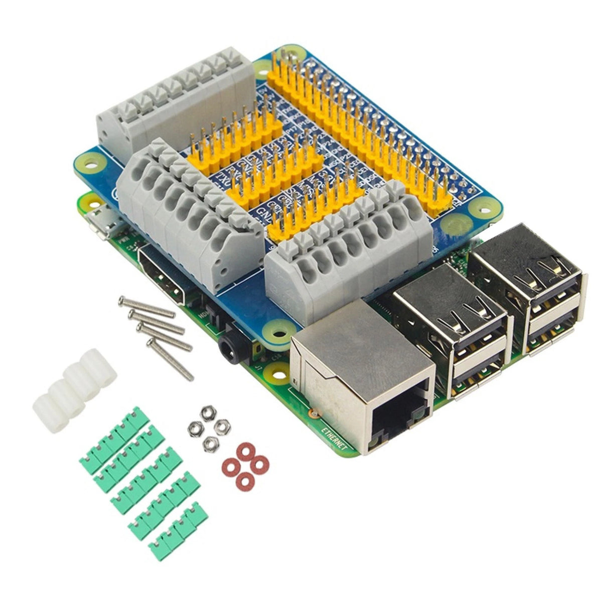 40-Pin GPIO Extension Board for Raspberry Pi 3B/3B+/4B (2016–2021)