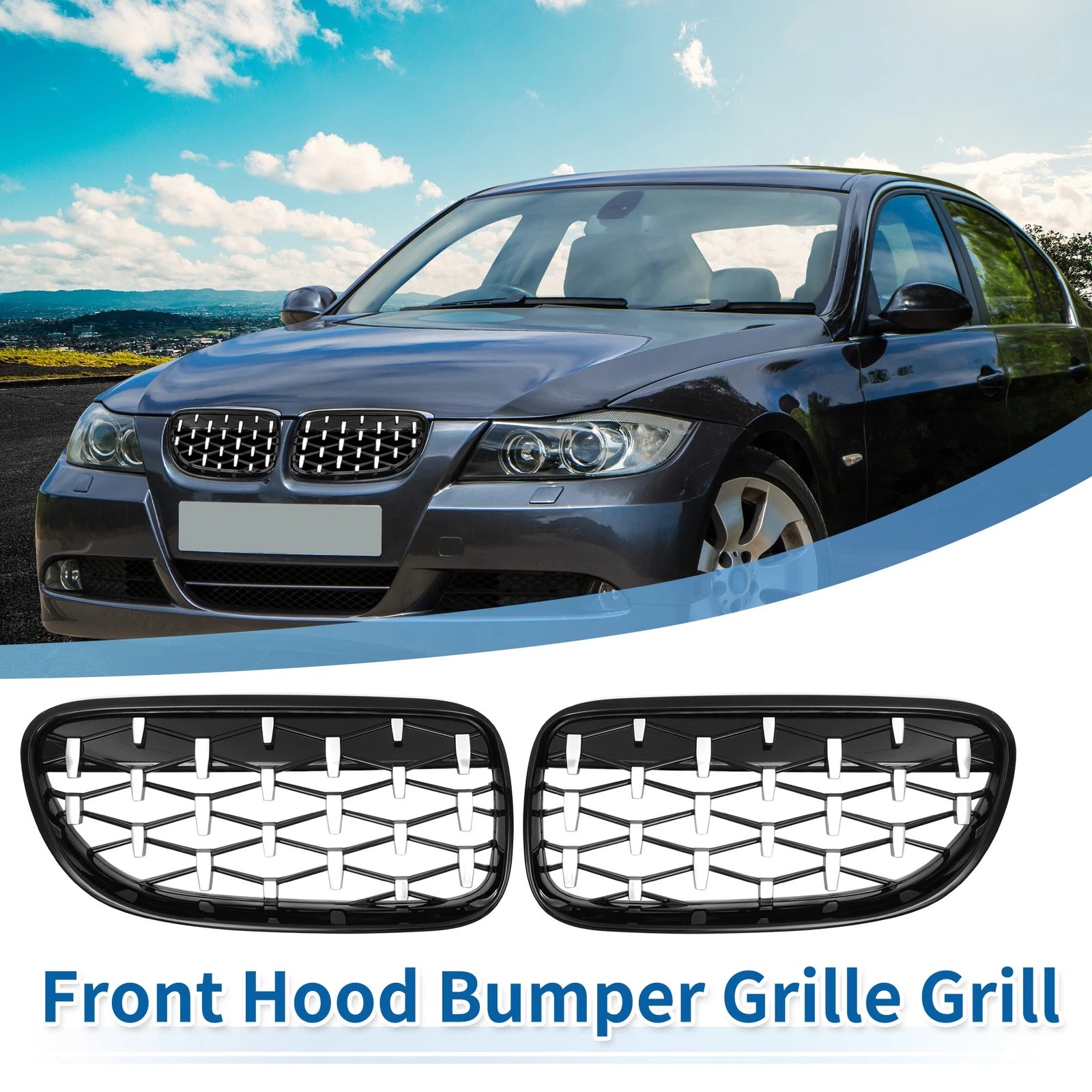 Front Hood Bumper Grille Replacement for BMW 335is 328i xDrive E92 (2007–2013)