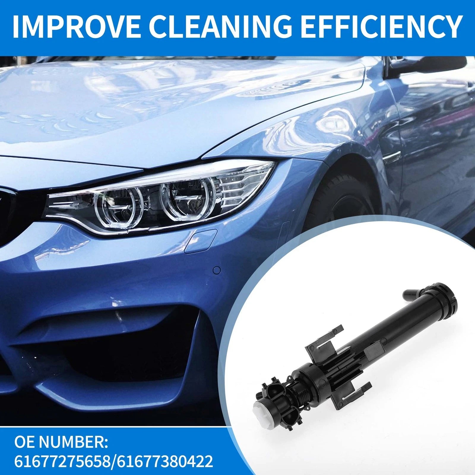 Front Right Headlight Washer Nozzle Replacement for BMW 328i 435i M4 (2013–2018)