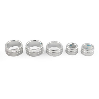 Set of 4 Air Conditioning Audio Button Switch Knob Covers for Toyota Camry (2018) Silver