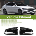 Mirror Cover Cap Pair Replacement Gloss Black for Mercedes-Benz A-Class W176 (2013–2019)