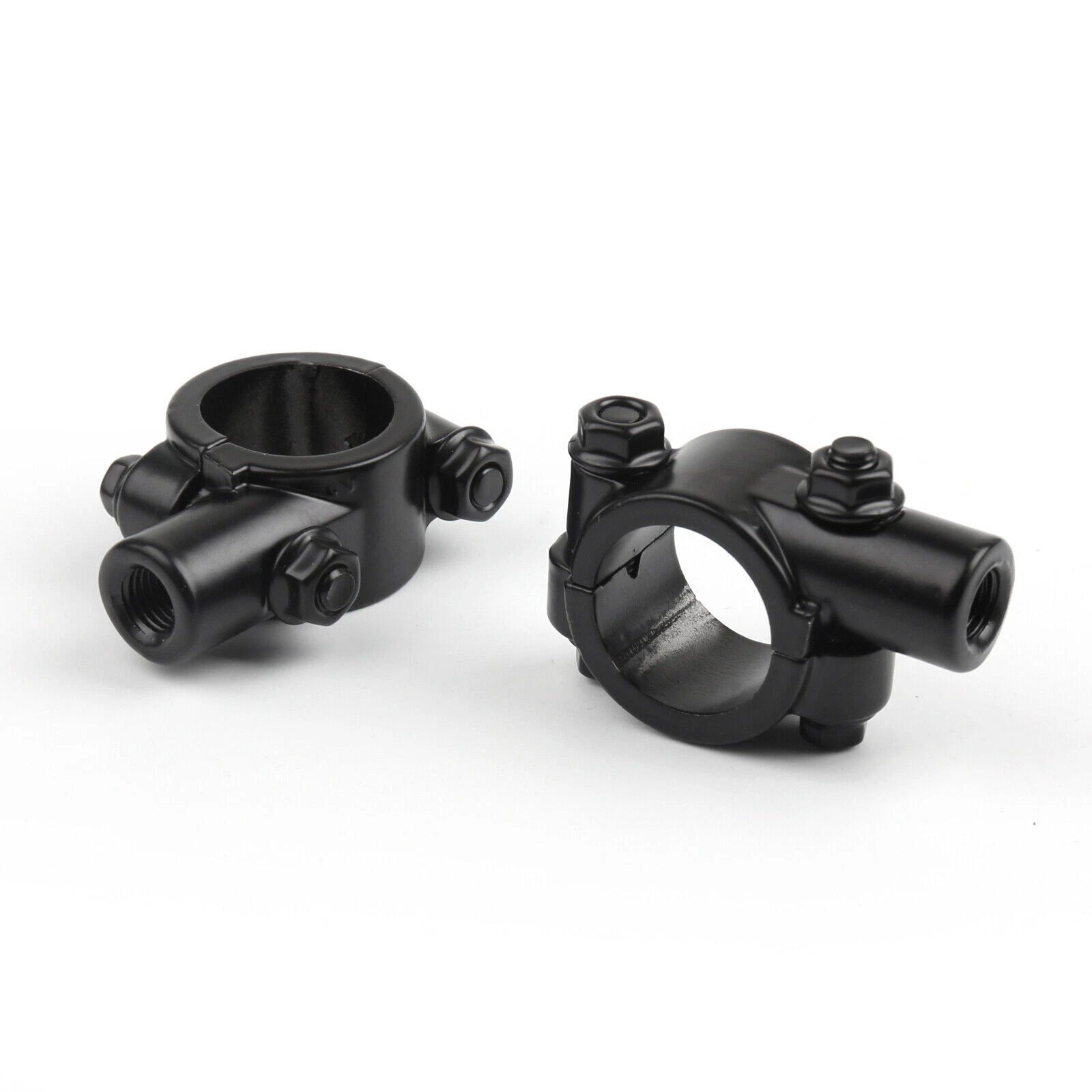 Handlebar Mirror Mount Clamp Adapter for Moto Bike (1" 10MM Thread)