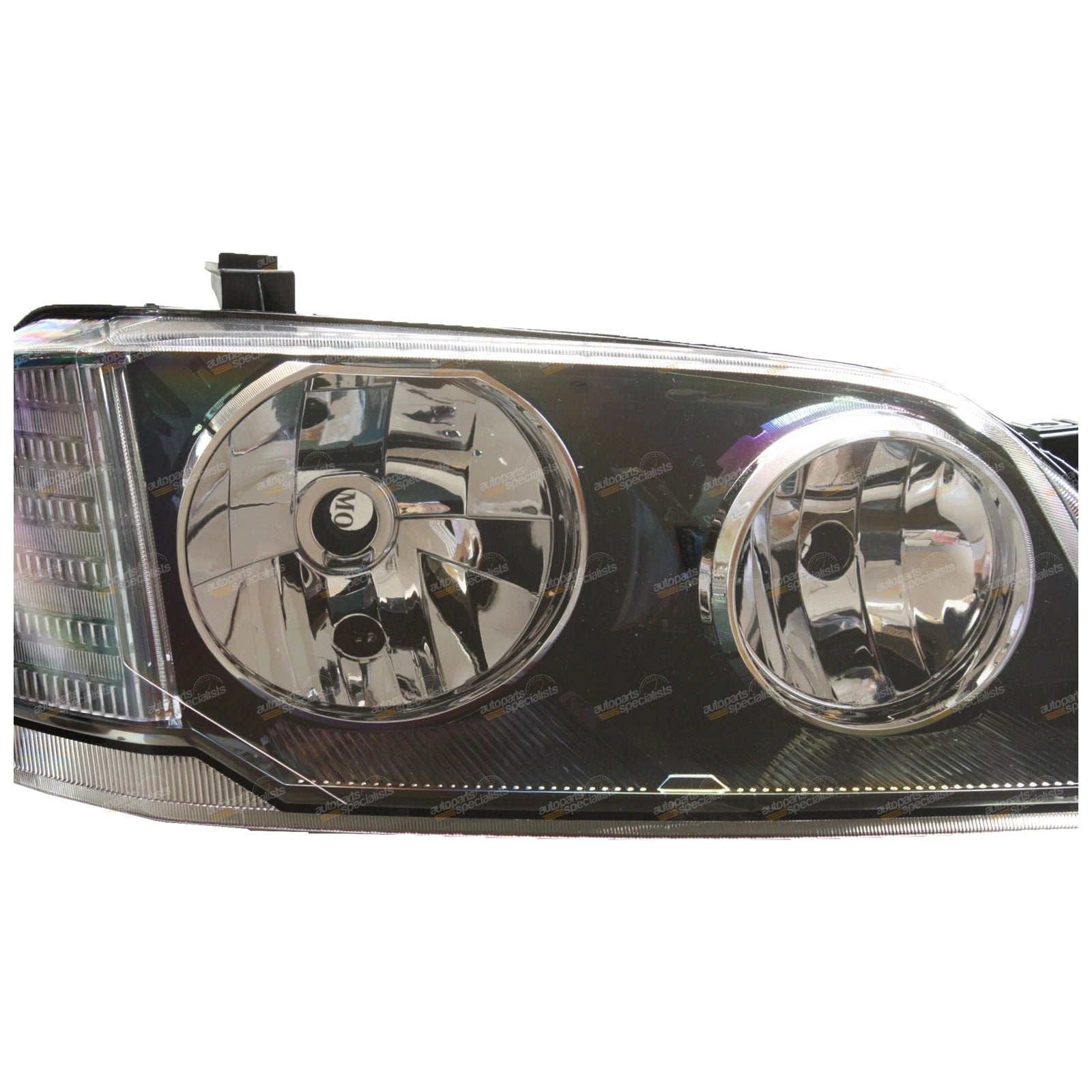 LH+RH Black Headlights Pair for Ford Territory (2004–2009)