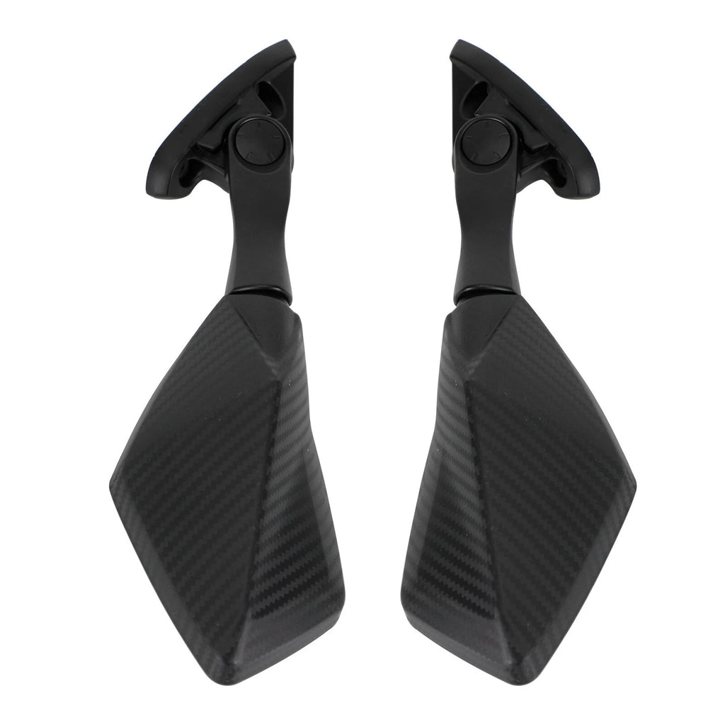 Black Short Stem Rear View Mirror Pair for Yamaha YZF R3 ABS R25 (2015–2021)