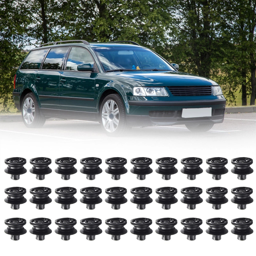 30 Pack Secure Fit Door Trim Panel Retainer Clips for VW Golf, Passat B5