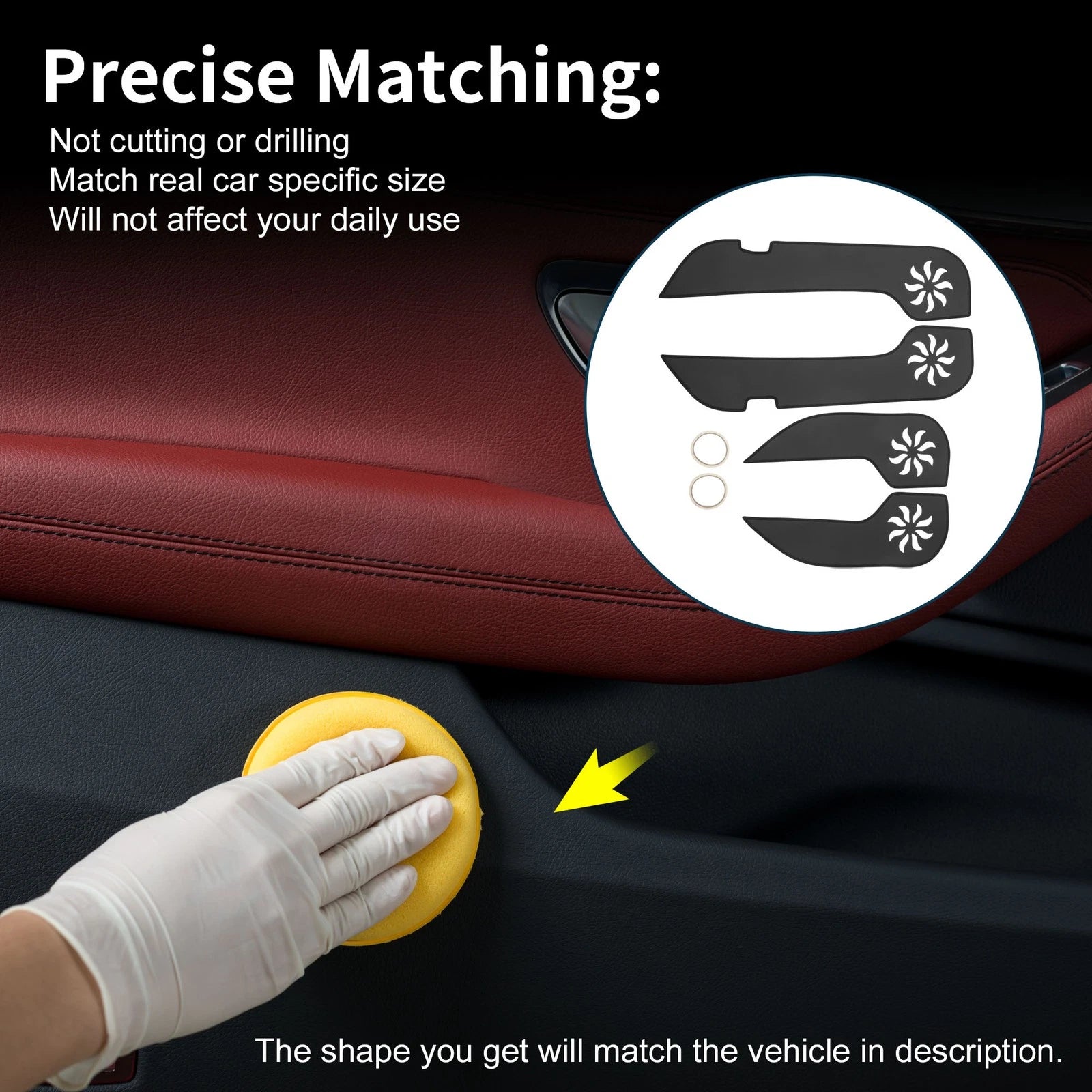 Car Door Anti Kick Pad Protector Sticker Set for Subaru Forester (2009–2012)