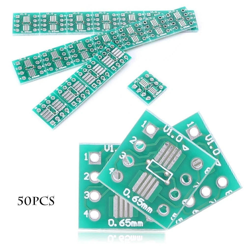 50pcs SOP8 SSOP8 TSSOP8 SMD to DIP8 Adapter PCB Board Kit