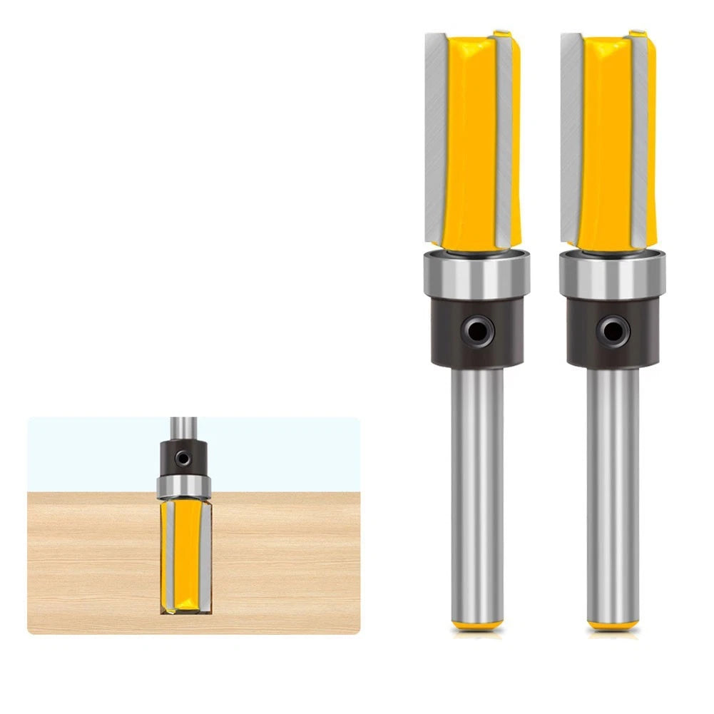 3 Flute Router Bit with Bearing for Plywood MDF Solid Wood Cutting