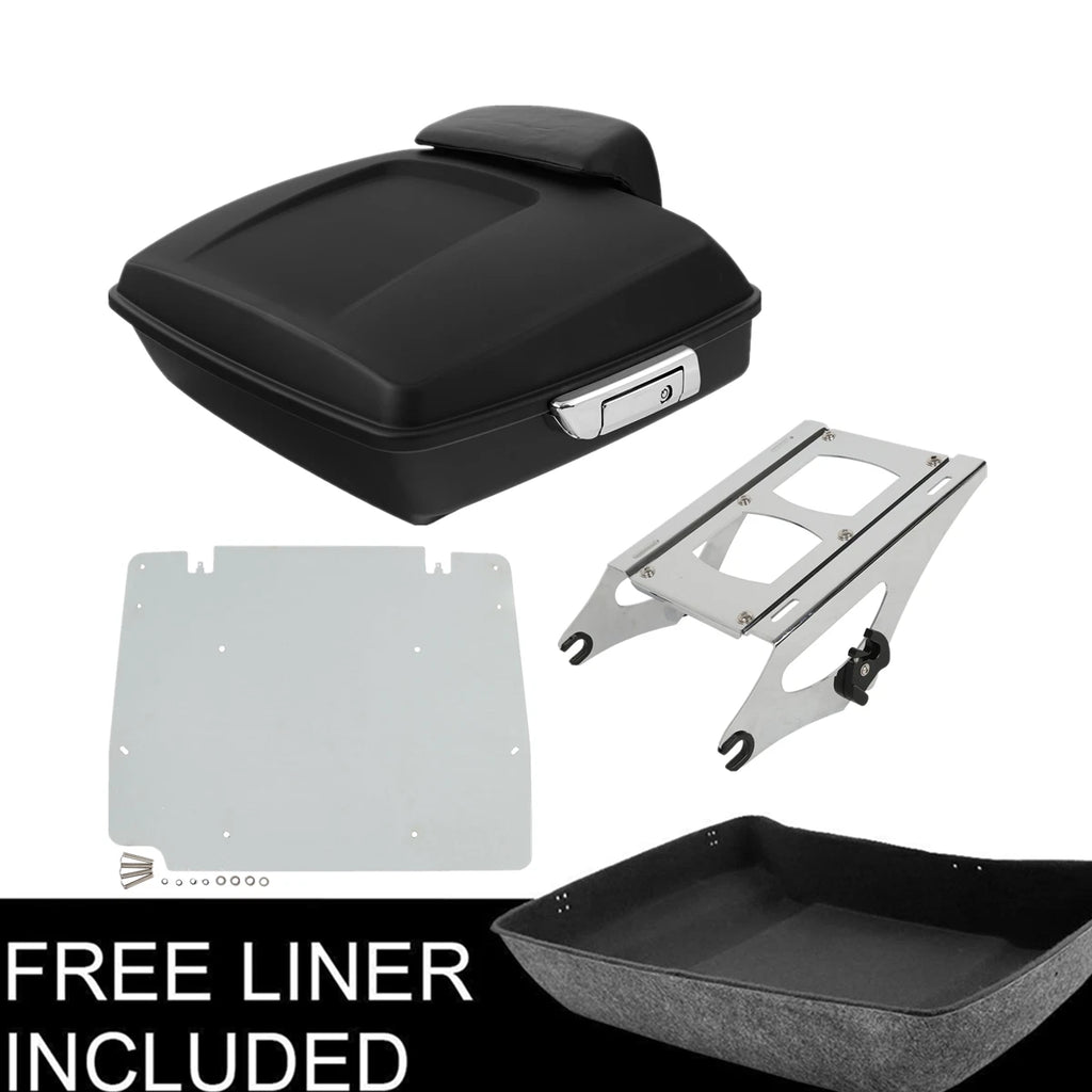 Trunk Backrest Pad Mount Rack Plate for Harley Touring (2014–2023)